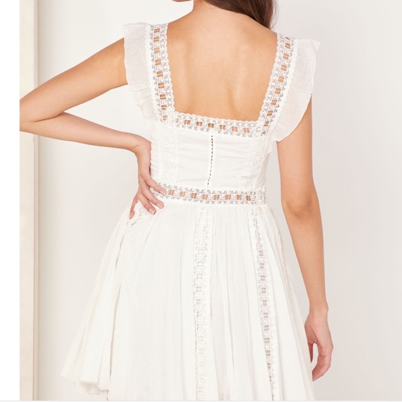 Free People Verona Square Neck Broderie Princess Dress L - Picture 4 of 9